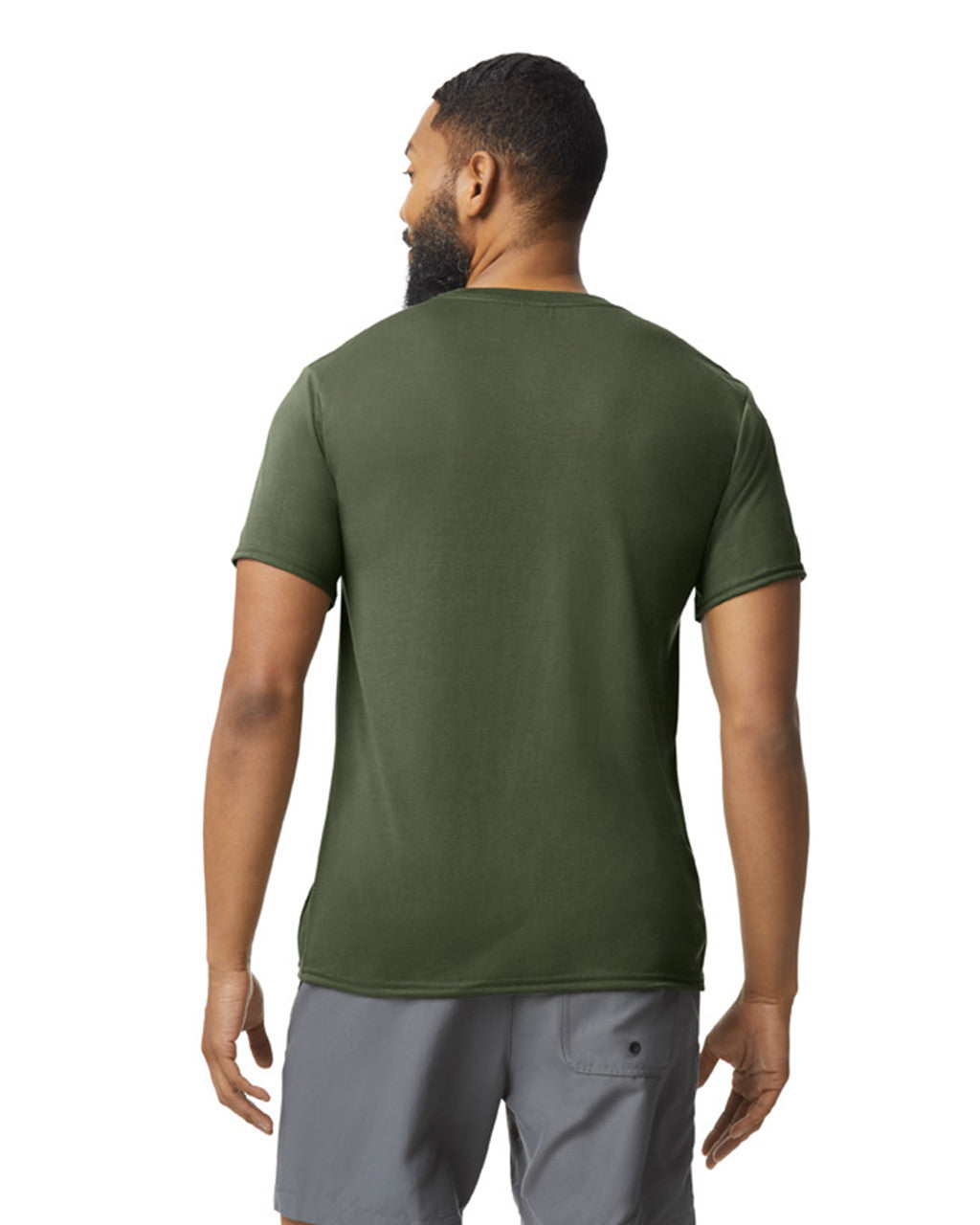Gildan G420 Performance T-Shirt - Military Green - model back