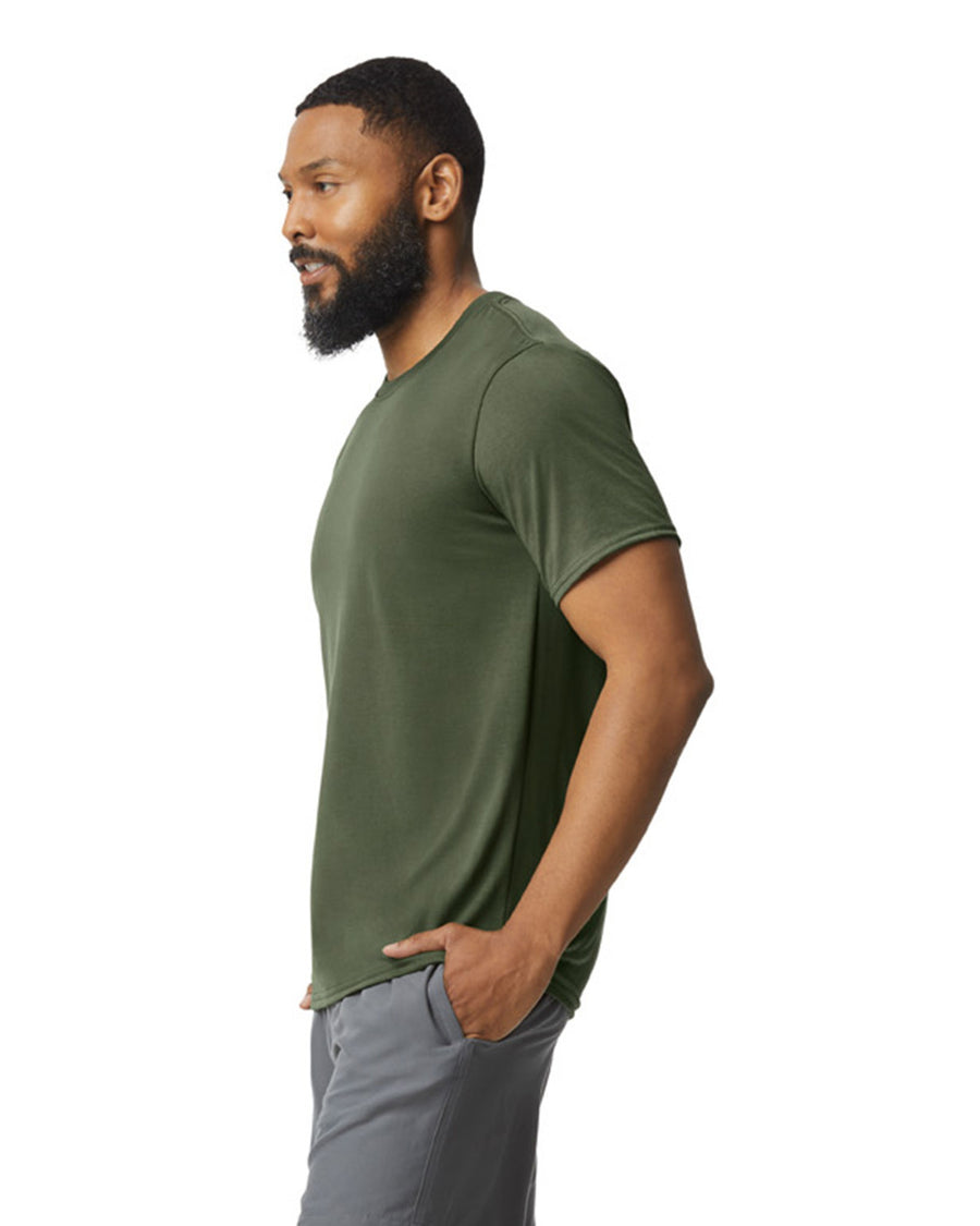 Gildan G420 Performance T-Shirt - Military Green - model side