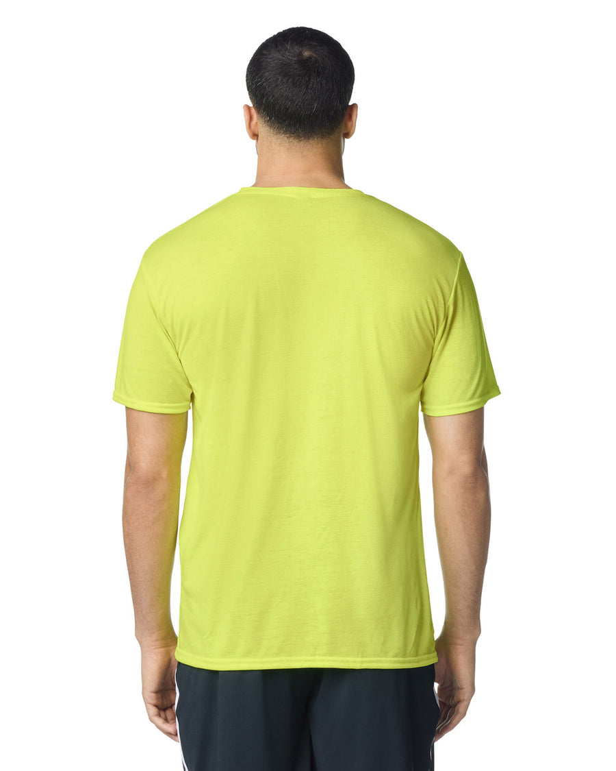 Gildan G420 Performance T-Shirt - Safety Green - model back