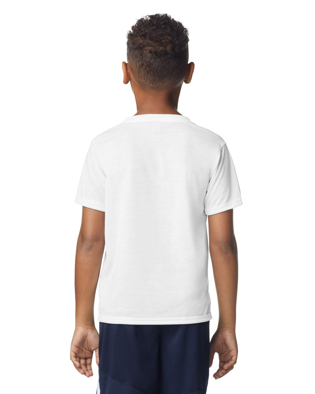Gildan 42000B Youth Performance T-Shirt - White - model back