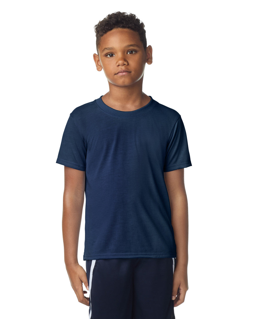 Gildan 42000B Youth Performance T-Shirt - Navy - model front