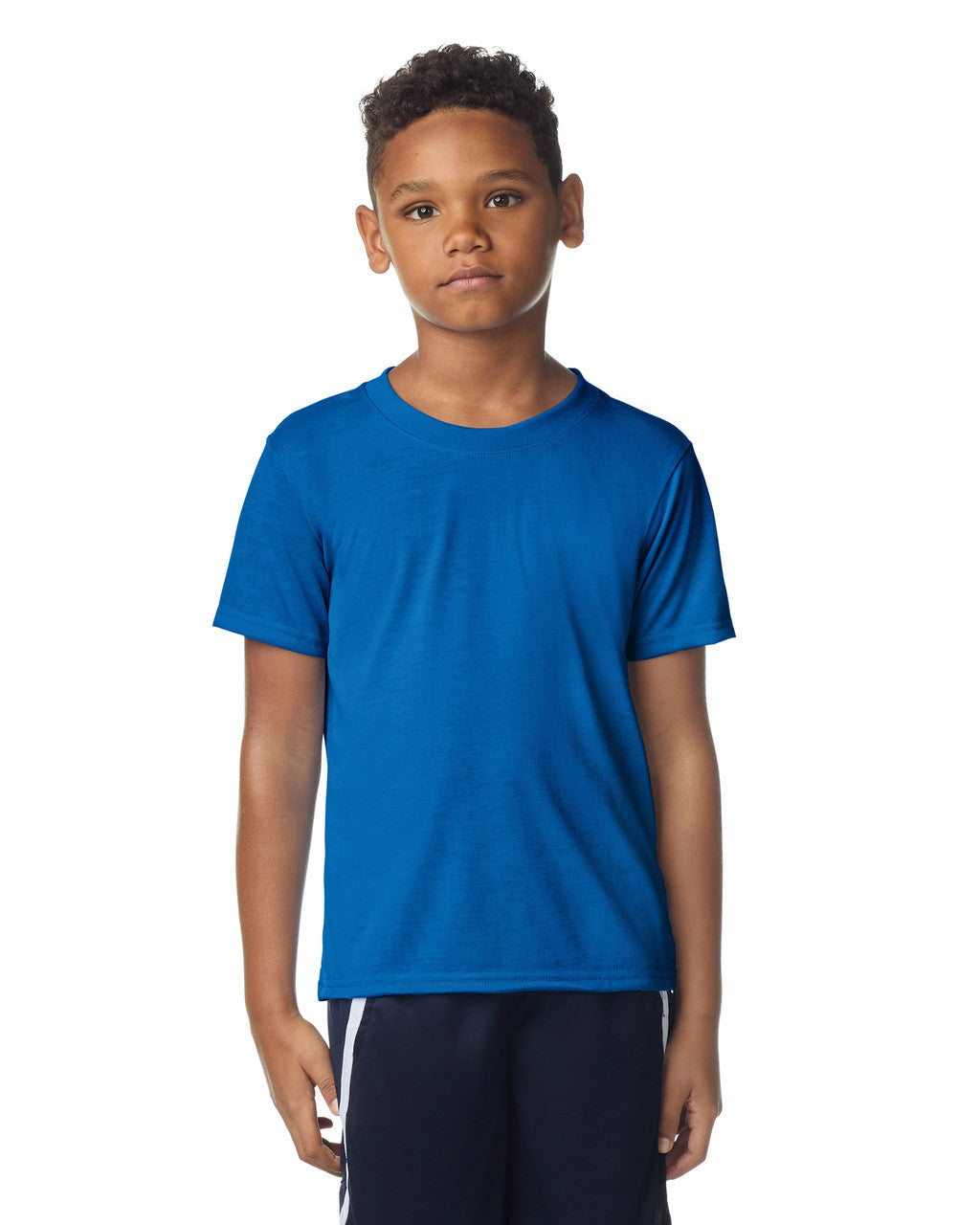 Gildan 42000B Youth Performance T-Shirt - Royal - model front
