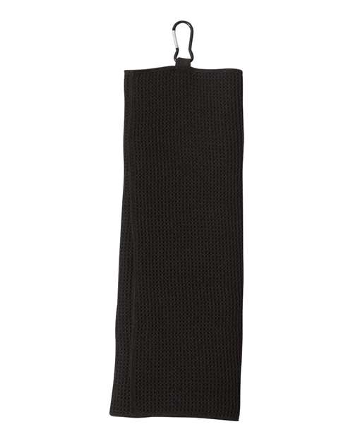 Carmel Towel Company C1717MTC Fairway Golf Towel - Black - back