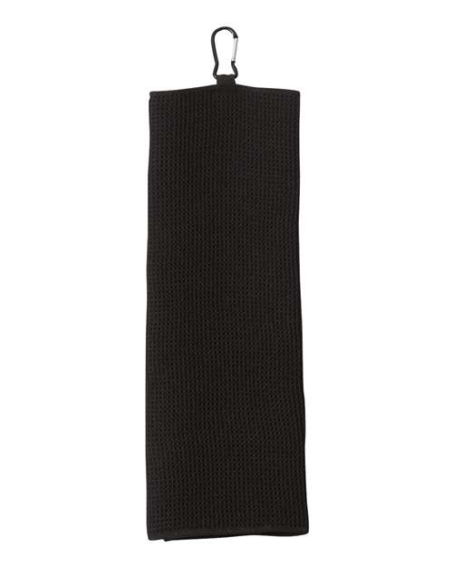Carmel Towel Company C1717MTC Fairway Golf Towel - Black - front