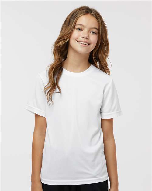 Augusta Sportswear 791 Youth Nexgen Performance T-Shirt - White - model front