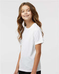 Augusta Sportswear 791 Youth Nexgen Performance T-Shirt - White - model side
