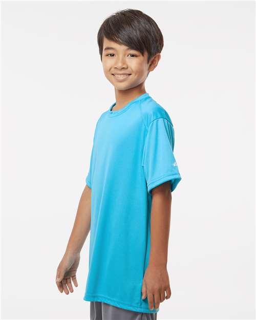Badger 2120 Youth B-Core T-Shirt - Electric Blue - model side