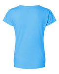 LAT 3507 Women's Fine Jersey V-Neck Tee - Aqua - back