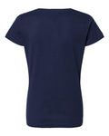LAT 3507 Women's Fine Jersey V-Neck Tee - Navy - back