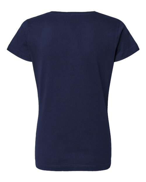 LAT 3507 Women's Fine Jersey V-Neck Tee - Navy - back
