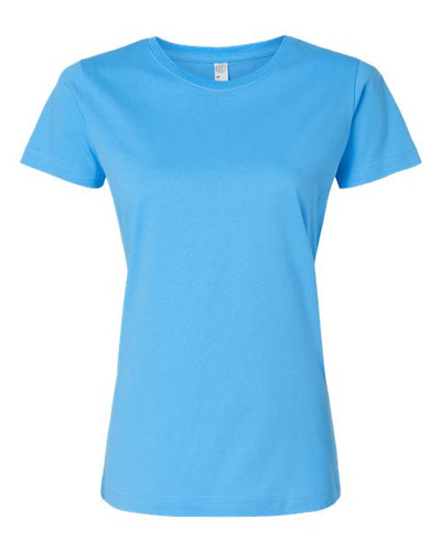 LAT 3516 Women's Fine Jersey Tee - Aqua - front