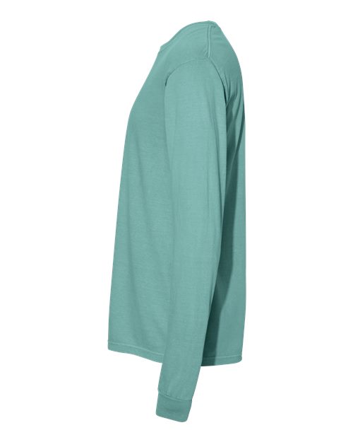 Comfort Colors 6014 Garment-Dyed Heavyweight Long Sleeve T-Shirt - Seafoam - side