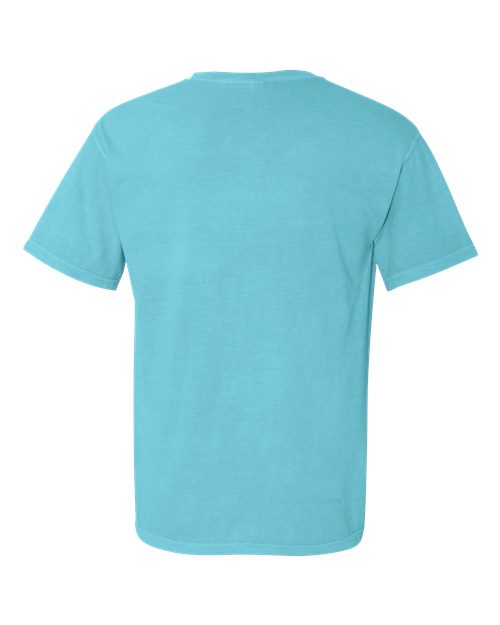 Comfort Colors 6030 Unisex Garment-Dyed Heavyweight Pocket T-Shirt - Lagoon - back