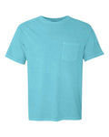 Comfort Colors 6030 Unisex Garment-Dyed Heavyweight Pocket T-Shirt - Lagoon - front