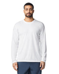 Gildan 42400 Unisex Performance Long Sleeve T-Shirt - White - model front