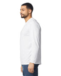 Gildan 42400 Unisex Performance Long Sleeve T-Shirt - White - model side
