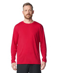 Gildan 42400 Unisex Performance Long Sleeve T-Shirt - Red - model front