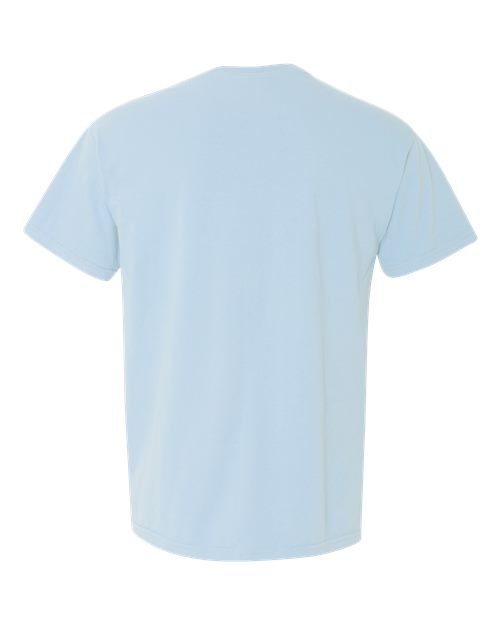 Comfort Colors 6030 Unisex Garment-Dyed Heavyweight Pocket T-Shirt - Chambray - back