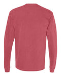 Comfort Colors 4410 Garment-Dyed Heavyweight Long Sleeve Pocket T-Shirt - Crimson - back