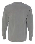 Comfort Colors 4410 Garment-Dyed Heavyweight Long Sleeve Pocket T-Shirt - Grey - back