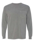 Comfort Colors 4410 Garment-Dyed Heavyweight Long Sleeve Pocket T-Shirt - Grey - front