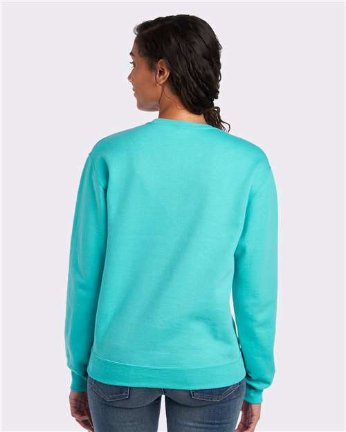 Jerzees 562MR NuBlend Crewneck Sweatshirt - Scuba Blue - model back