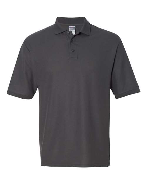 Jerzees 537MR Men's Easy Care Piqué Polo - Charcoal Grey - front
