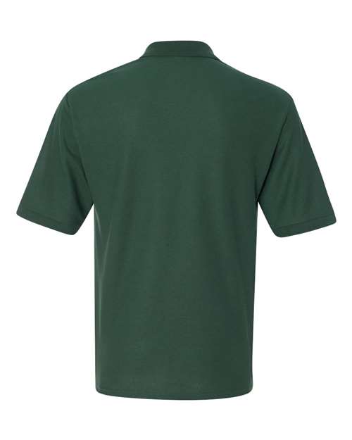 Jerzees 537MR Men's Easy Care Piqué Polo - Forest Green - back