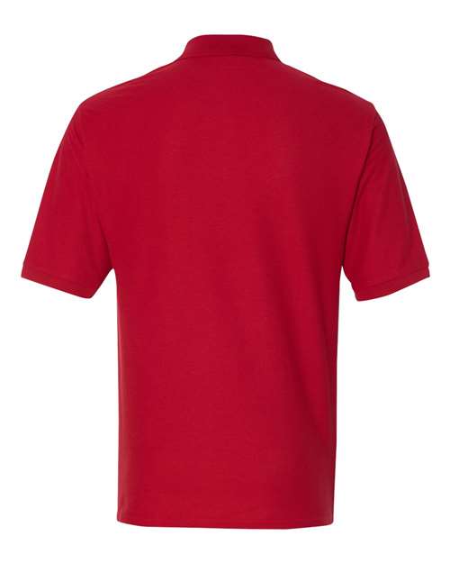 Jerzees 537MR Men's Easy Care Piqué Polo - True Red - back