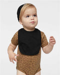 Rabbit Skins 1005 Infant Premium Jersey Bib - Black - model front