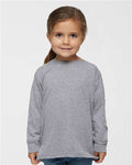 Rabbit Skins 3302 Toddler Fine Jersey Long Sleeve Tee - Heather - model front