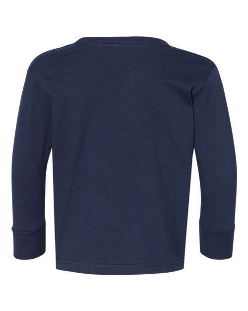 Rabbit Skins 3302 Toddler Fine Jersey Long Sleeve Tee - Navy - back