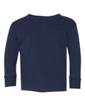 Rabbit Skins 3302 Toddler Fine Jersey Long Sleeve Tee - Navy - front