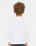 Rabbit Skins 3302 Toddler Fine Jersey Long Sleeve Tee - White - model back