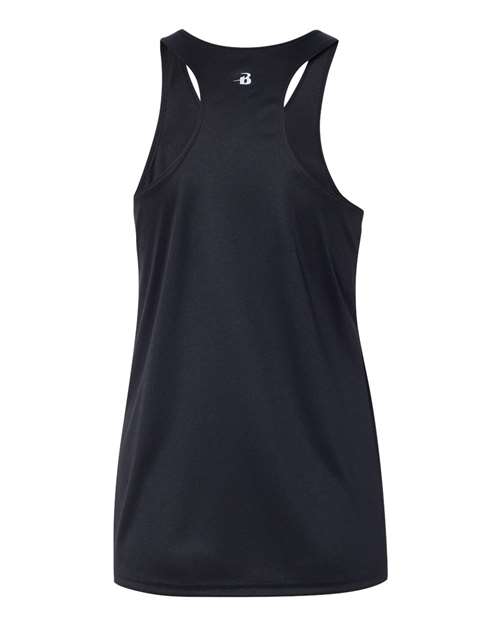 Badger 4166 Women’s B-Core Racerback Tank Top - Black - back