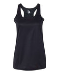 Badger 4166 Women’s B-Core Racerback Tank Top - Black - front