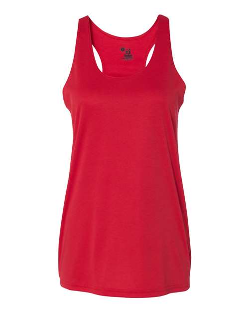 Badger 4166 Women’s B-Core Racerback Tank Top - Red - front