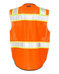 Kishigo 1515-1516 Unisex Premium Black Series Black Bottom Class 2 Vest - Orange - back