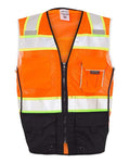 Kishigo 1515-1516 Unisex Premium Black Series Black Bottom Class 2 Vest - Orange - front