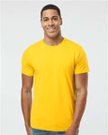 LAT 6901 Unisex Fine Jersey Tee - Yellow - model front