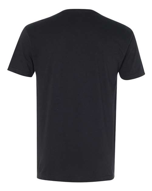 Next Level 6440 Men's Sueded V-Neck T-Shirt - Black - back