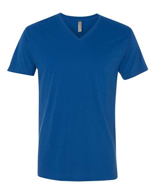 Next Level 6440 Men's Sueded V-Neck T-Shirt - Cool Blue - front
