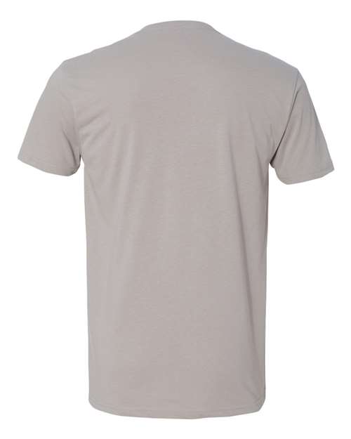 Next Level 6440 Men's Sueded V-Neck T-Shirt - Light Grey - back