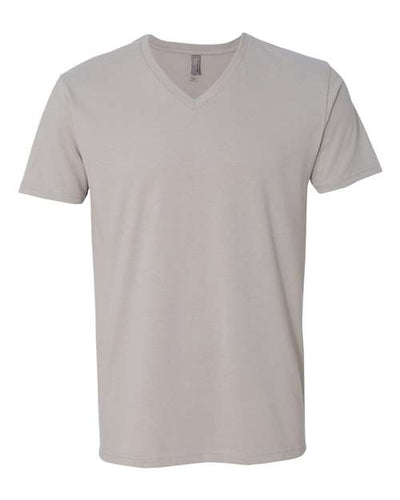 Next Level 6440 Men's Sueded V-Neck T-Shirt - Light Grey - front