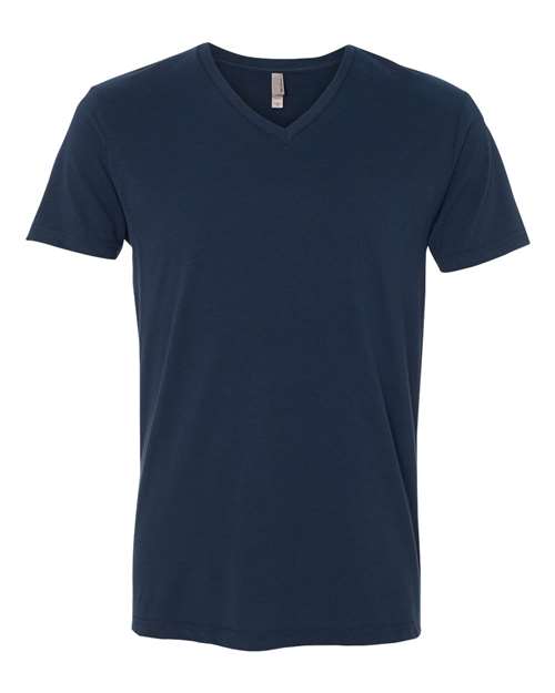 Next Level 6440 Men's Sueded V-Neck T-Shirt - Midnight Navy - front
