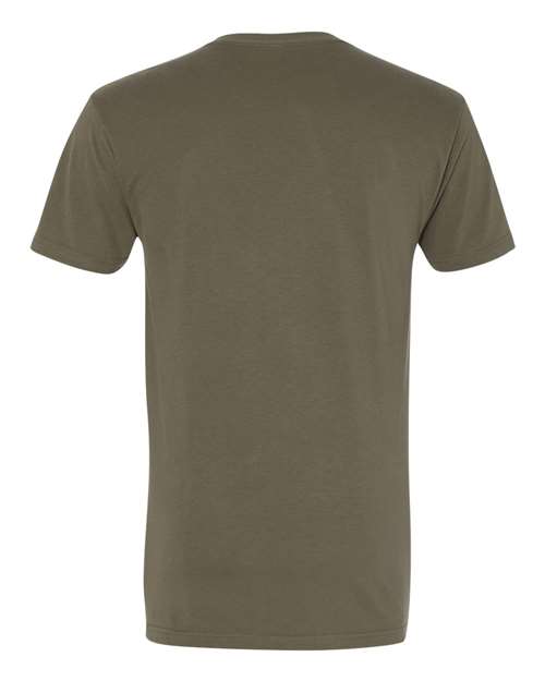 Next Level 6440 Men's Sueded V-Neck T-Shirt - Military Green - back
