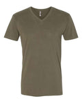 Next Level 6440 Men's Sueded V-Neck T-Shirt - Military Green - front