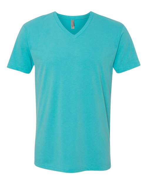 Next Level 6440 Men's Sueded V-Neck T-Shirt - Tahiti Blue - front