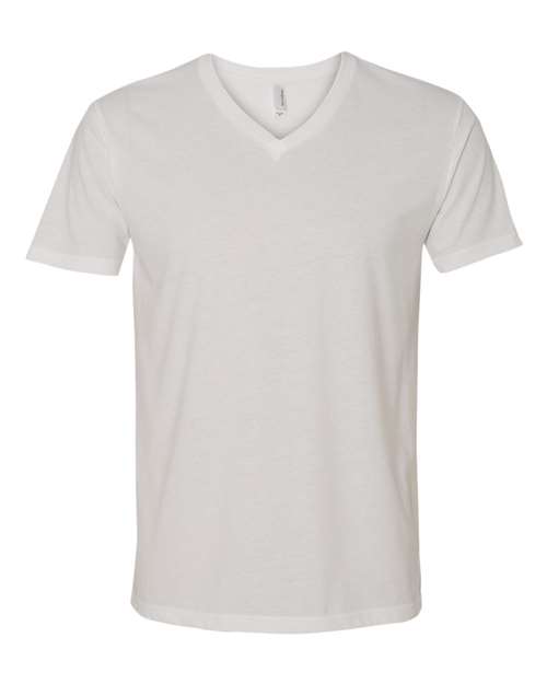 Next Level 6440 Men's Sueded V-Neck T-Shirt - White - front