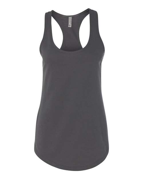 Next Level 6933 Women’s Lightweight French Terry Racerback Tank - Dark Grey - front